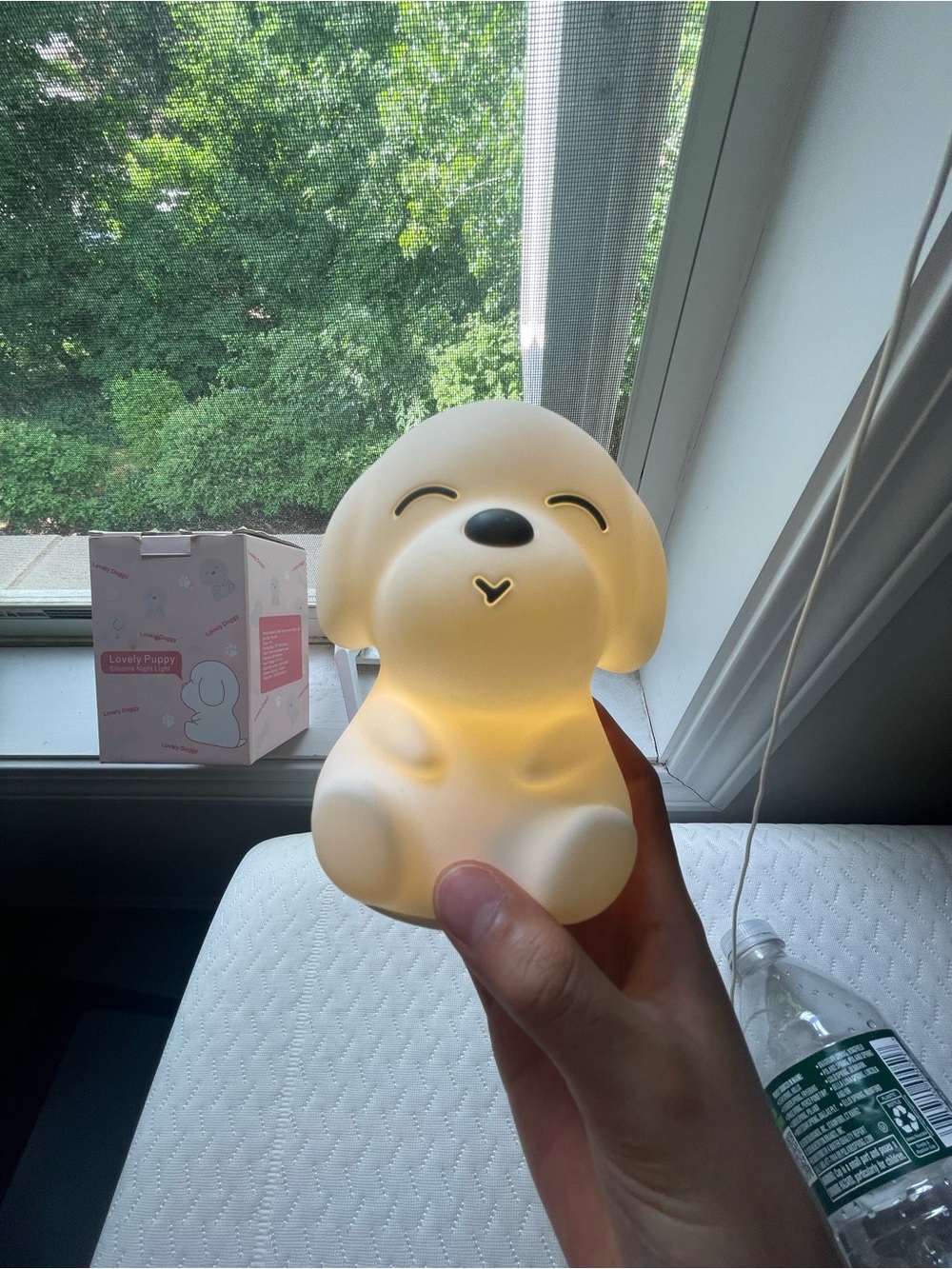 Cute Puppy Night Light - Soft White LED Table Lamp